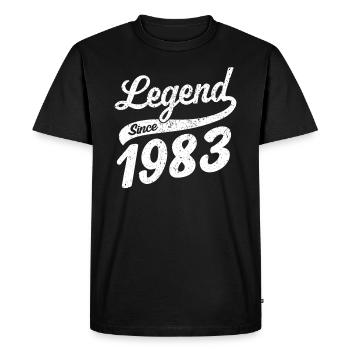 Legend since 1983 vintage 1983 - Men's Premium Organic T-Shirt - black - Front - Nico (187cm)