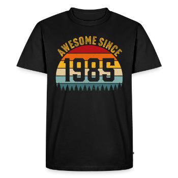 Génial depuis 1985 t-shirt rétro 1985 - T-shirt Premium bio Homme - noir - Devant - Nico (187cm)