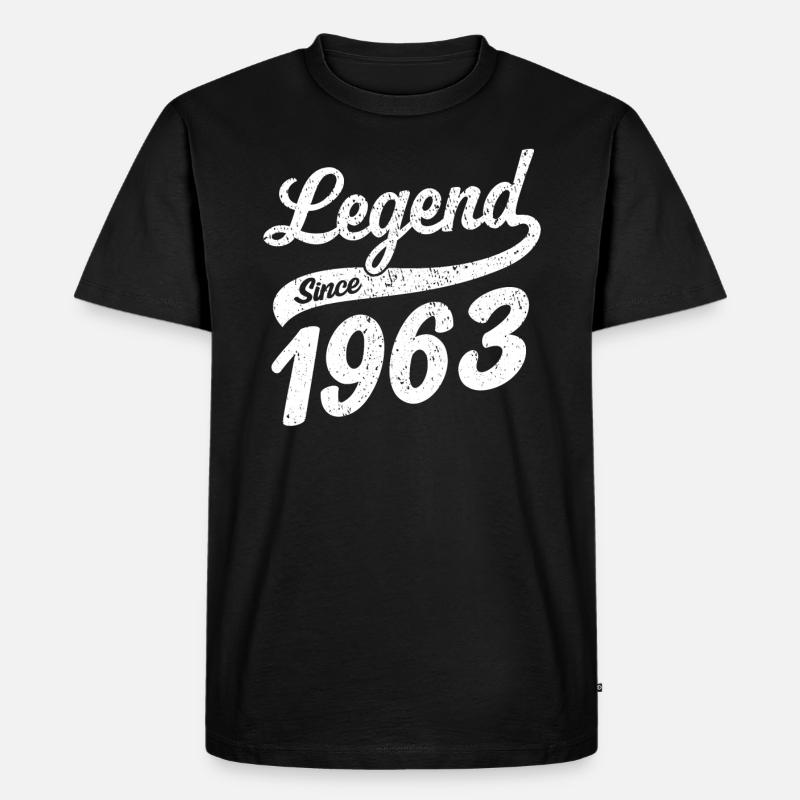 Legend since 1963 - Männer Premium Bio T-Shirt - Schwarz
