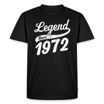 Légende depuis 1972 - T-shirt Premium bio Homme - noir - Devant - Nico (187cm)