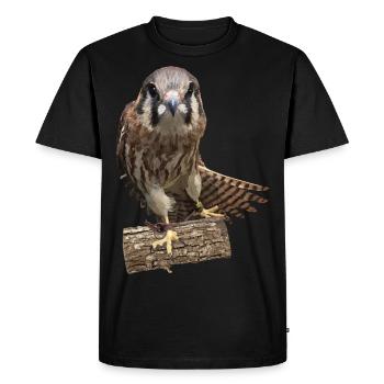 Crécerelle - T-shirt Premium bio Homme - noir - Devant - Nico (187cm)