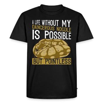 Banana Ballpython Königspython - Men's Premium Organic T-Shirt - black - Front - Nico (187cm)