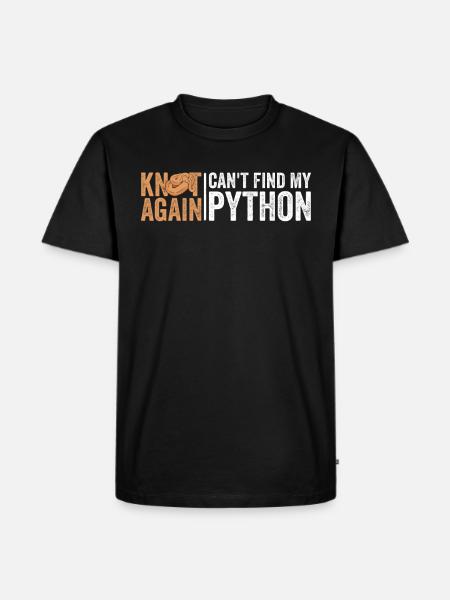 Königspython Banane Königspython - T-shirt Premium bio Homme - noir