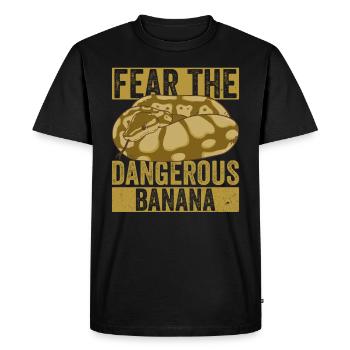 Banana Königspython - Men's Premium Organic T-Shirt - black - Front - Nico (187cm)