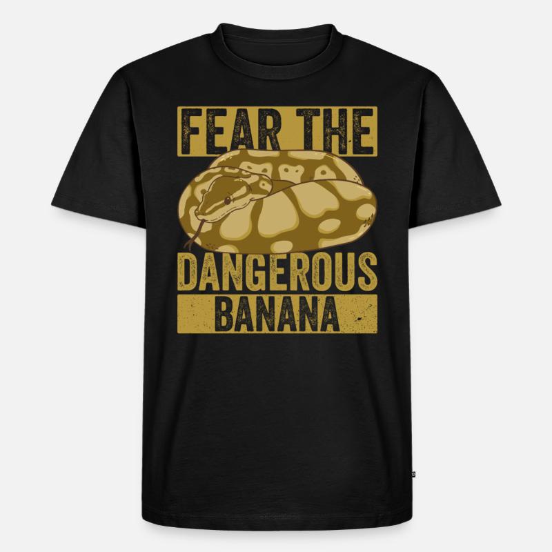 Banane Königspython - Männer Premium Bio T-Shirt - Schwarz