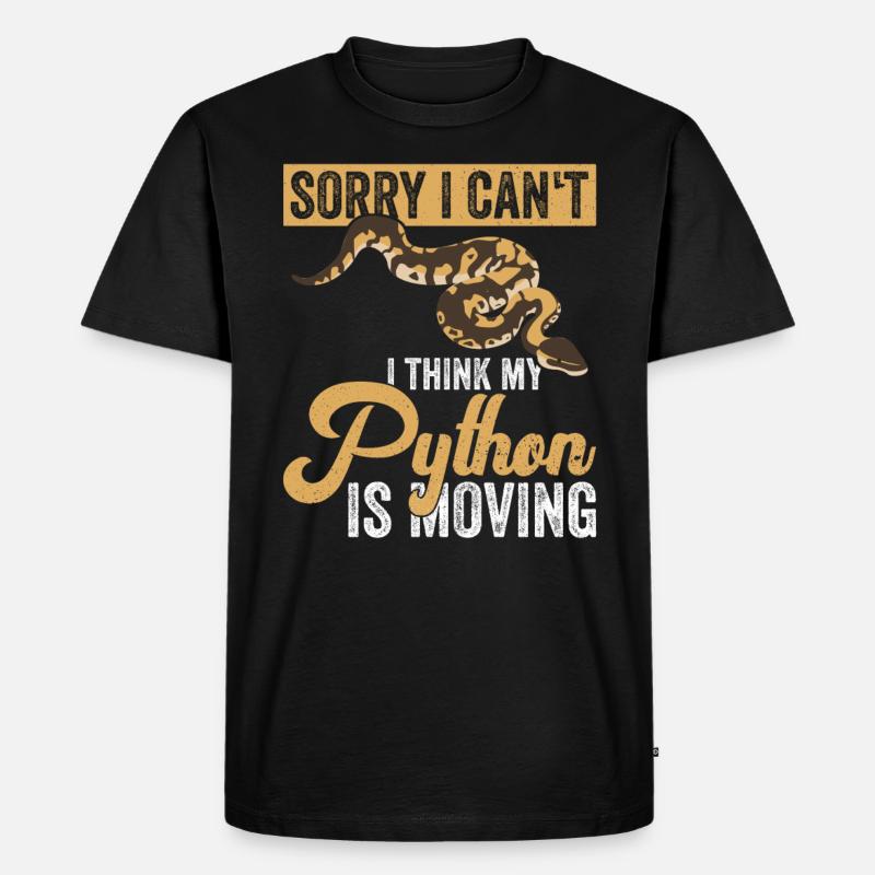 Königspython Banane Königspython - T-shirt Premium bio Homme - noir