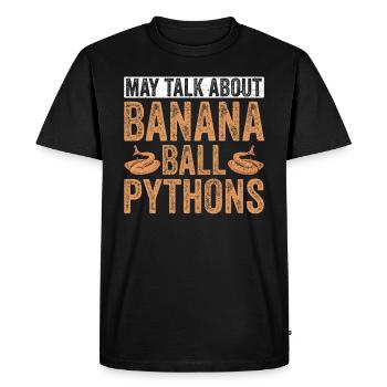 Banana Königspython Königspython Besitzer - Men's Premium Organic T-Shirt - black - Front - Nico (187cm)