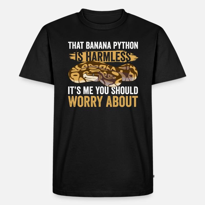 Banane Königspython - Männer Premium Bio T-Shirt - Schwarz