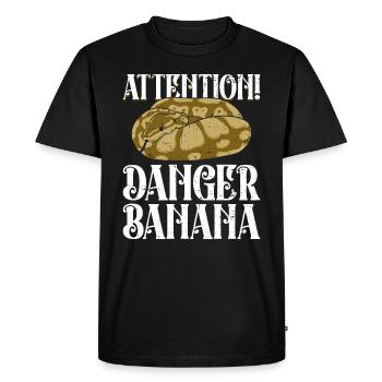 Königspython Banana Königspython Schlange - Men's Premium Organic T-Shirt - black - Front - Nico (187cm)