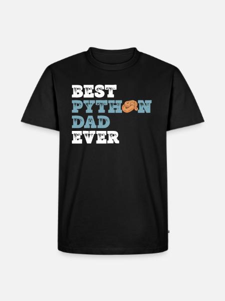 Königspython Papa Banane Königspython Vater - T-shirt Premium bio Homme - noir