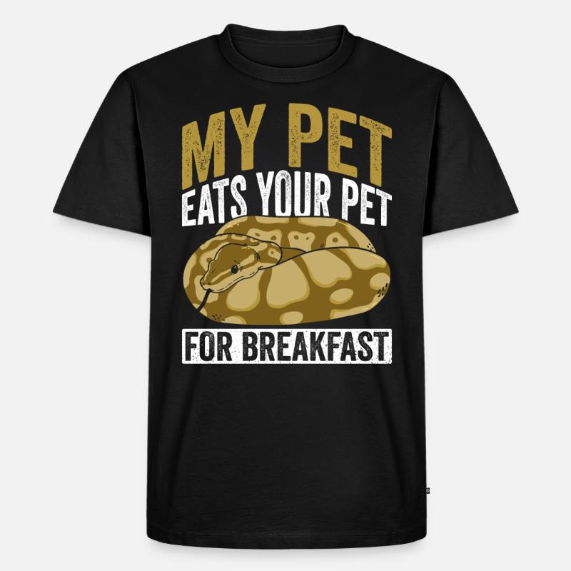 Banane Königspython - Männer Premium Bio T-Shirt - Schwarz
