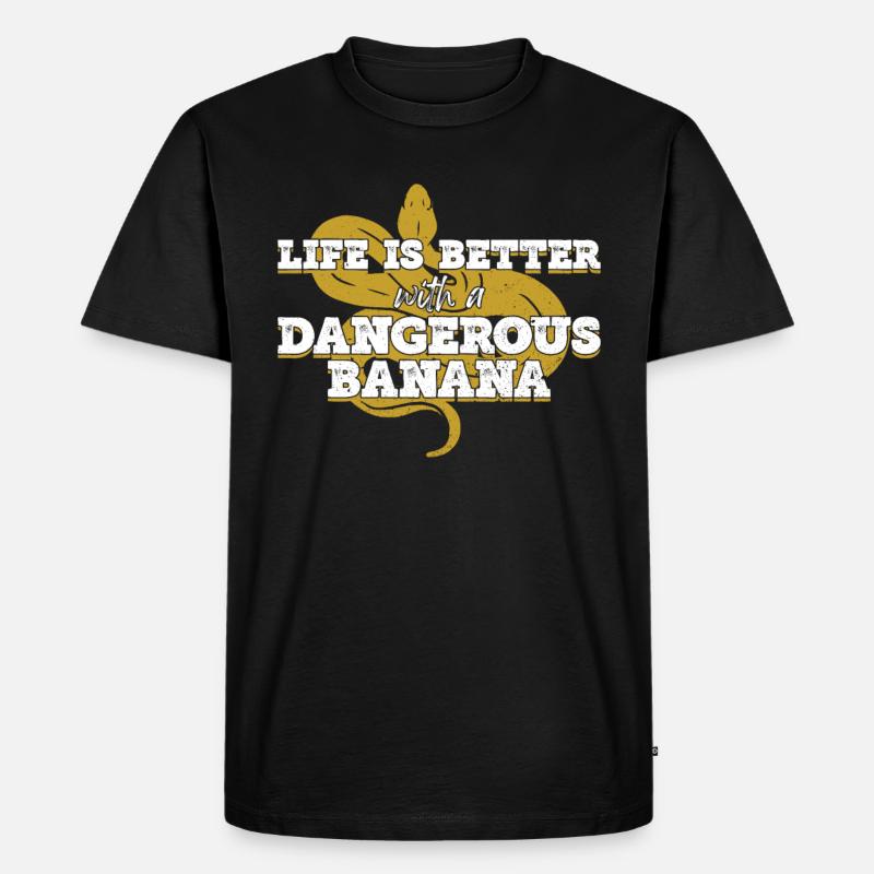 Bananenkugel Python Königspython - Männer Premium Bio T-Shirt - Schwarz