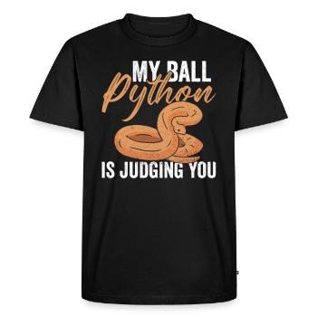 Python Königspython Banana Ball Python - Men's Premium Organic T-Shirt - black - Front - Nico (187cm)