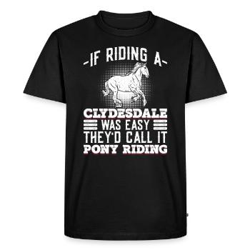 Clydesdale Zugpferd Stolzen Clydesdale Reiter - T-shirt Premium bio Homme - noir - Devant - Nico (187cm)