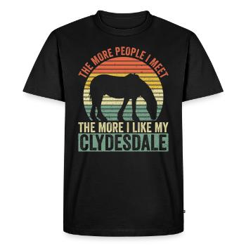 Clydesdale Reiter Pieds géants Pferd - T-shirt Premium bio Homme - noir - Devant - Nico (187cm)