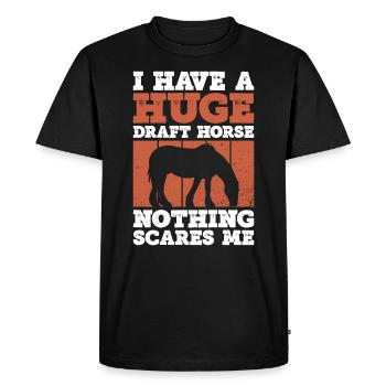 Clydesdale Und Zugpferdreiter - T-shirt Premium bio Homme - noir - Devant - Nico (187cm)