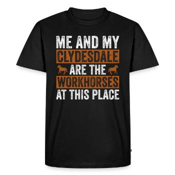 Clydesdale Und Zugpferdeliebhaber - T-shirt Premium bio Homme - noir - Devant - Nico (187cm)