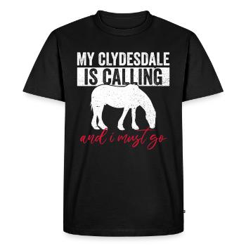 Clydesdale Zugpferdeliebhaber - T-shirt Premium bio Homme - noir - Devant - Nico (187cm)