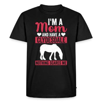 Clydesdale Mama Zugpferdes Pferdemama - T-shirt Premium bio Homme - noir - Devant - Nico (187cm)