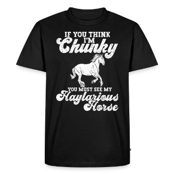 Clydesdale Pferd - T-shirt Premium bio Homme - noir - Devant - Nico (187cm)