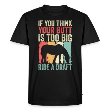 Clyadesdale Reiter Big Horse - T-shirt Premium bio Homme - noir - Devant - Nico (187cm)