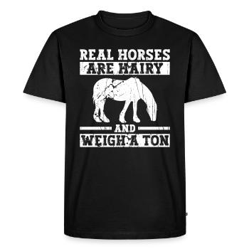 Clydesdale Reiten Zugpferde - T-shirt Premium bio Homme - noir - Devant - Nico (187cm)