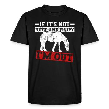 Clydesdale Reiter Reiten Pferd - T-shirt Premium bio Homme - noir - Devant - Nico (187cm)