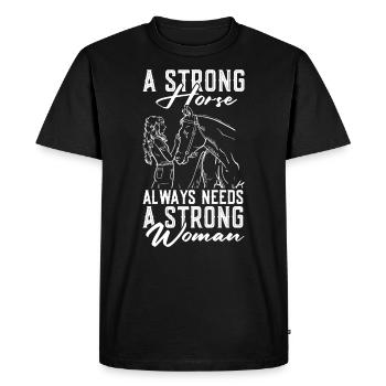 Clydesdale Femmes - T-shirt Premium bio Homme - noir - Devant - Nico (187cm)