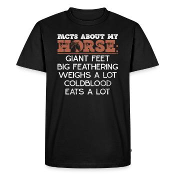 Clydesdale Zugpferdebesitzer - T-shirt Premium bio Homme - noir - Devant - Nico (187cm)