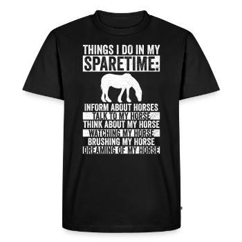 Clydesdale Pferde Liebhaber - T-shirt Premium bio Homme - noir - Devant - Nico (187cm)