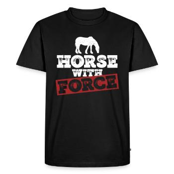 Pieds géants Cheval Clyadesdale - T-shirt Premium bio Homme - noir - Devant - Nico (187cm)