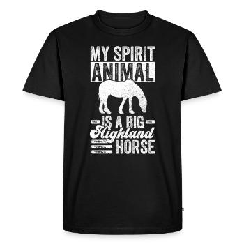 Clydesdale Reiterin Reiter Pferdebesitzer - T-shirt Premium bio Homme - noir - Devant - Nico (187cm)