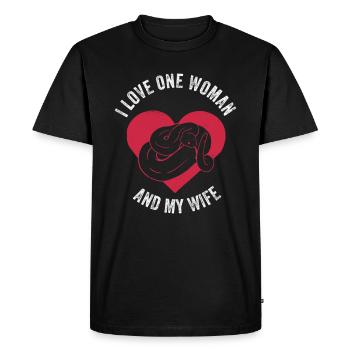 Banana Königspython Python - Men's Premium Organic T-Shirt - black - Front - Nico (187cm)