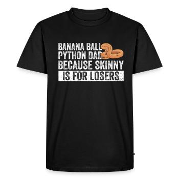 Königspython Banana Ball Python - Men's Premium Organic T-Shirt - black - Front - Nico (187cm)