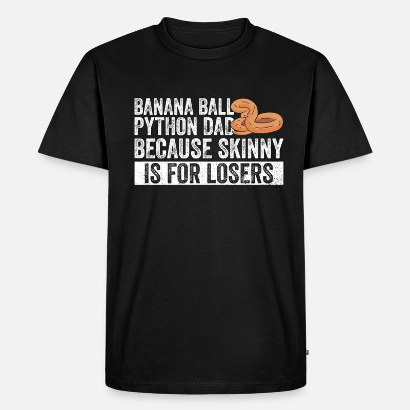Königspython Bananenkugel Python - Männer Premium Bio T-Shirt - Schwarz