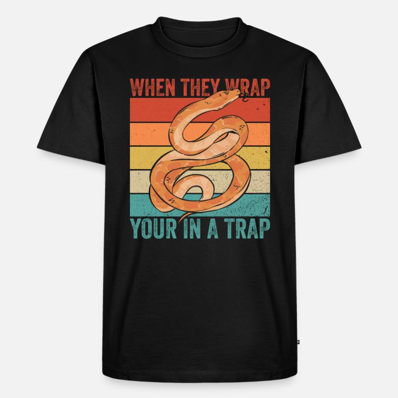 Königspython Bananenkugel Python - Männer Premium Bio T-Shirt - Schwarz