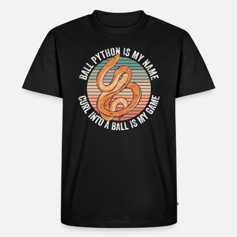 Königspython Bananenkugel Python - Männer Premium Bio T-Shirt - Schwarz