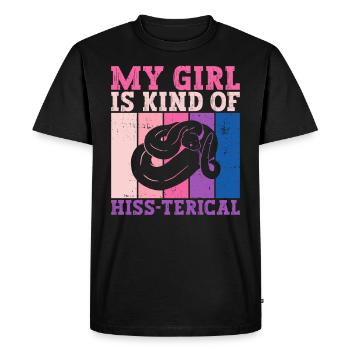 Königspython Schlange Banana Ball Python - Men's Premium Organic T-Shirt - black - Front - Nico (187cm)
