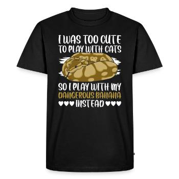 Dangerous Banana Königspython Banana Ball Python - Men's Premium Organic T-Shirt - black - Front - Nico (187cm)