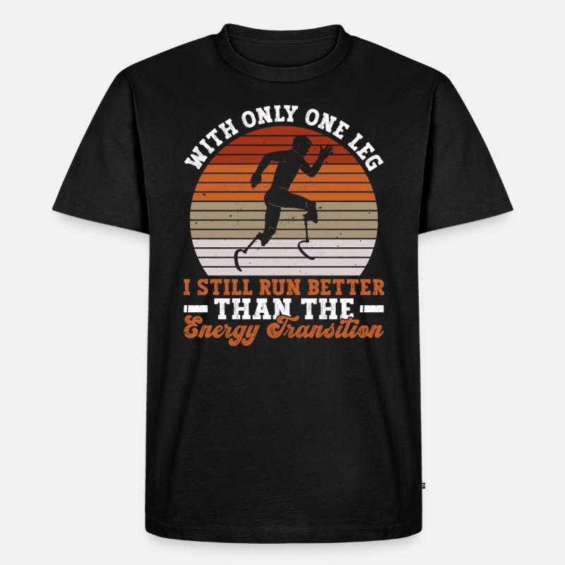 Gliedmaßen Amputation Und Beinprothese - Männer Premium Bio T-Shirt - Schwarz