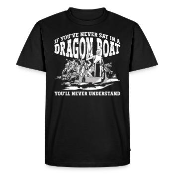 Drachenboot - Men's Premium Organic T-Shirt - black - Front - Nico (187cm)