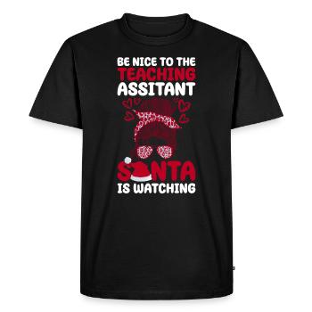 Lehrassistent Weihnachten Der Weihnachtsmann - T-shirt Premium bio Homme - noir - Devant - Nico (187cm)