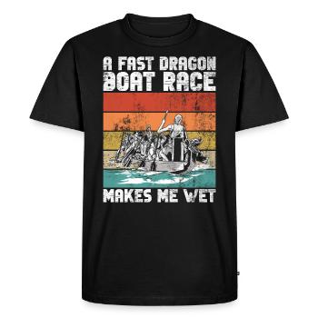 Drachenboot Drachenbootpaddler Paddler - Men's Premium Organic T-Shirt - black - Front - Nico (187cm)
