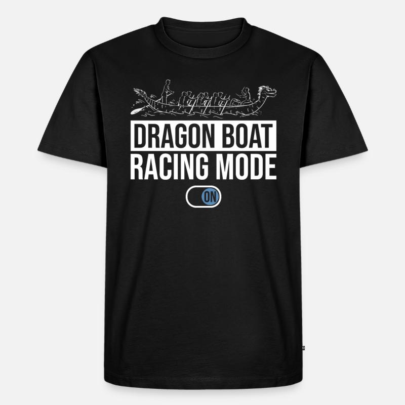 Drachenboot-Modus Ein - Männer Premium Bio T-Shirt - Schwarz