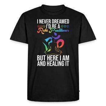 Reiki Praktiker Und Energie - T-shirt Premium bio Homme - noir - Devant - Nico (187cm)