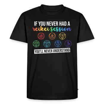 Reiki - T-shirt Premium bio Homme - noir - Devant - Nico (187cm)
