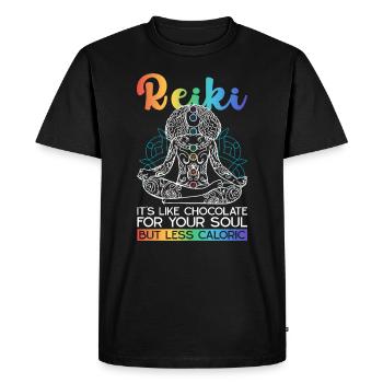 Reiki Praktiker Und Energie - T-shirt Premium bio Homme - noir - Devant - Nico (187cm)