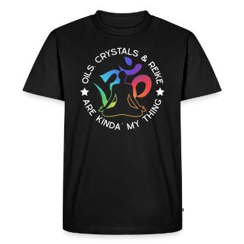 Reiki - T-shirt Premium bio Homme - noir - Devant - Nico (187cm)