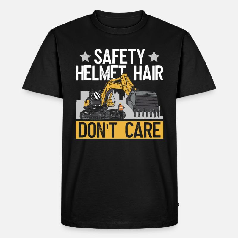Baggerfahrer Baggern Bagger - Männer Premium Bio T-Shirt - Schwarz