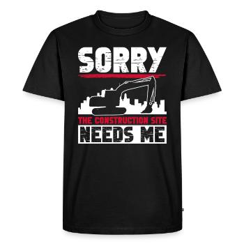 Bagger Baggerfahrer - T-shirt Premium bio Homme - noir - Devant - Nico (187cm)